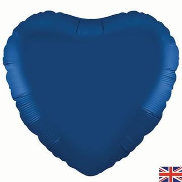 Oaktree 18inch Navy Blue Heart (Flat) - Foil Balloons